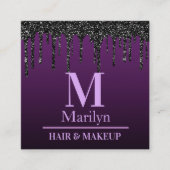 PAARSE ELEGANCE HALLOWEEN VIERKANTE VISITEKAARTJE (Voorkant)