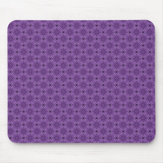 Paarse Elegant Circles Mousepad Muismat (Voorkant)