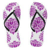 Paarse Elegant Damask Teenslippers (Voetbed)