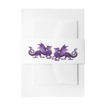 Paarse Elegant Dragons Weddenschap Belly Bands