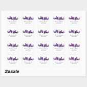 Paarse Elegant Dragons Weddenschappen Vierkante Sticker (Vel)
