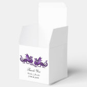 Paarse Elegant Dragons Wedding Favor Boxes Bedankdoosjes (Geopend)