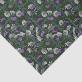 Paarse Elegant Floral Rozen Tissuepapier (Detail)