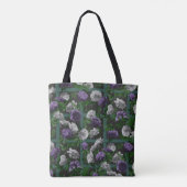 Paarse Elegant Floral Rozen Tote Bag (Achterkant)