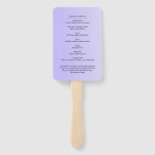 Paarse Elegant Funeral Celebration of Life Handwaaier (Achterkant)