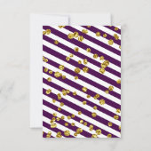 Paarse Elegant Funeral Foto Hartelijk dank Bedankkaart (Achterkant)