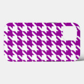Paarse Elegant Houndstooth Case-Mate iPhone Case (Achterkant (horizontaal))