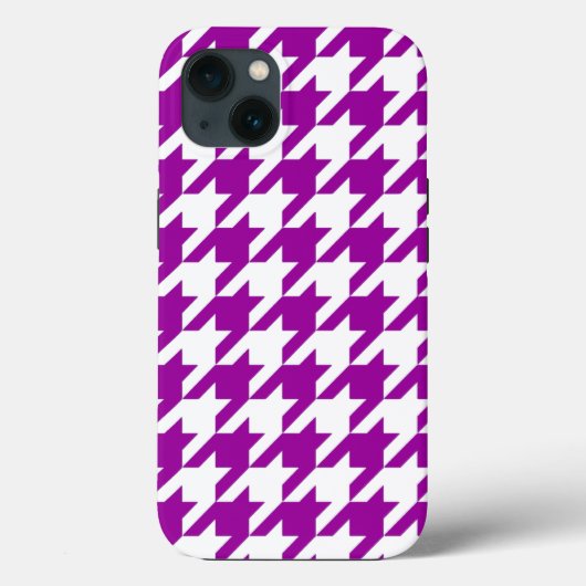 Paarse Elegant Houndstooth Case-Mate iPhone Case (Achterkant)