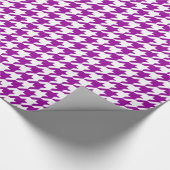 Paarse Elegant Houndstooth in Emporiomoffa Cadeaupapier (Hoek)