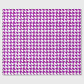 Paarse Elegant Houndstooth in Emporiomoffa Cadeaupapier (Vlak)