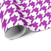 Paarse Elegant Houndstooth in Emporiomoffa Cadeaupapier (Rol Hoek)