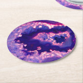 paarse elegant in kristal ronde kartonnen onderzetter (Gebogen)