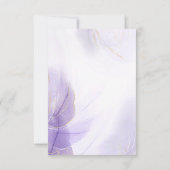 Paarse Elegant Lavender Wedding RSVP Kaartje (Achterkant)