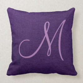 Paarse Elegant Monogram Canvas Kijk uit Kussen