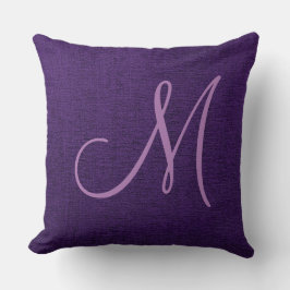 Paarse Elegant Monogram Canvas Kijk uit Kussen
