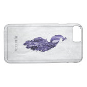 Paarse Elegant Peacock - Gepersonaliseerd Case-Mate iPhone Case (Achterkant (Horizontaal))