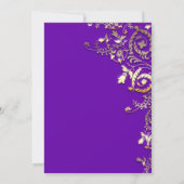 Paarse elegant uitnodigingen tot 25 jaar (Achterkant)