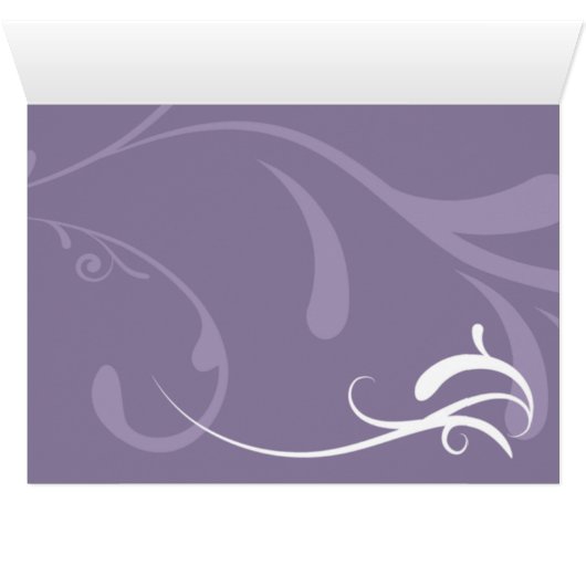 Paarse Elegant Weddenschap Kaarten (Binnen Horizontaal (Onder))