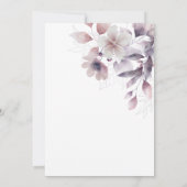 Paarse Elegant Wedding Kaart (Achterkant)