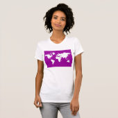 Paarse Elegant World T-shirt (Voorkant volledig)
