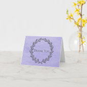 Paarse Elegant Wreater Hartelijk dank Kaart (Gele Bloem)