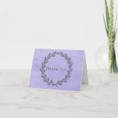 Paarse Elegant Wreater Hartelijk dank Kaart (Voorkant)