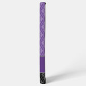 Paarse Elegante Japanse Tatewaku Patroon Samsung Galaxy Hoesje (Linkerkant)