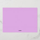 Paarse Elegante Kerst Party Zakelijke Vakantie Folie Uitnodiging (Achterkant)