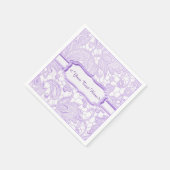 Paarse Elegante Lilac Kant Persoonlijke Servetten (Hoek)