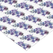 Paarse Elegante Moderne Bloemen Waterverf Botanisc Tafelkleed (Gekanteld)