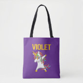 Paarse Elegante Moderne Grappige Typografie Tote Bag (Voorkant)