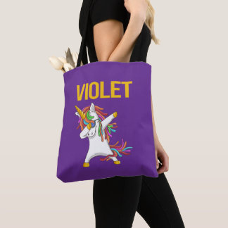 Paarse Elegante Moderne Grappige Typografie Tote Bag