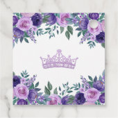 Paarse elegante Quinceanera Bedankt Bedankjes Labels (Achterkant)