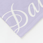 Paarse Elegante Script Familienamen Monogram Hart Fleece Deken (Hoek)