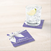 Paarse Elegante Tiffany Fancy Feestelijke Tafelser Kartonnen Onderzetters (Insitu)