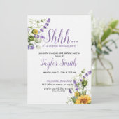 Paarse elegante uitnodiging voor een verrijkingspa (Staand voorkant)