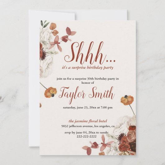 Paarse elegante uitnodiging voor een verruzingspar (Voorkant)