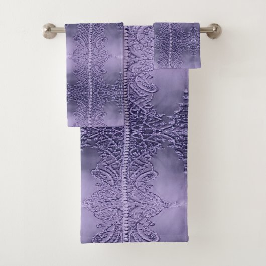 Paarse Elegantie Bad Handdoek (Insitu)
