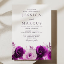 Paarse Elegantie: Lila Violet Rozen Floral Wedding