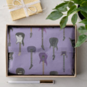 💜 Paarse elektrische gitaren  Tissuepapier (Geschenk)
