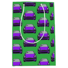 Paarse Elektrische Voertuig SUV Auto Groene Achter Medium Cadeauzakje