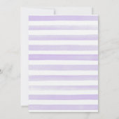 Paarse Elephant Baby Shower Invitations for a Girl Kaart (Achterkant)