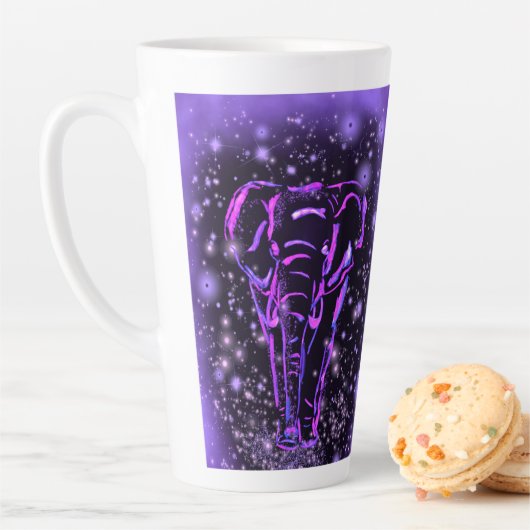 Paarse Elephant Latte-Mok Latte Mok (In situ)