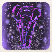 Paarse Elephant Paper Onderzetter (Voorkant)