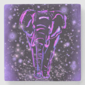 Paarse Elephant Stone Onderzetter (Voorkant)
