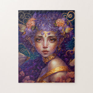 Paarse Elf Fairy Fantasy Art Legpuzzel