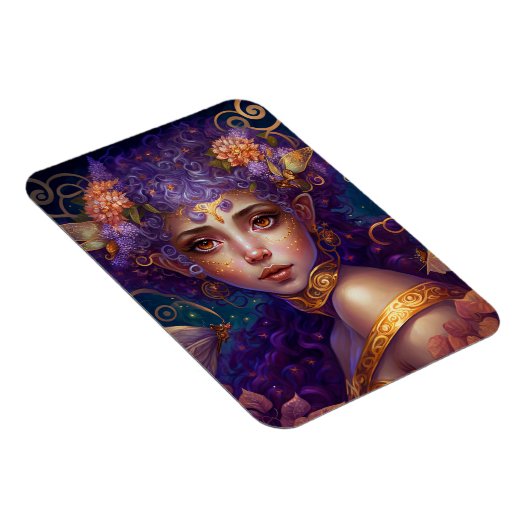 Paarse Elf Fairy Fantasy Art Magneet (Rechterzijde)