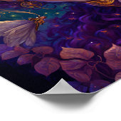 Paarse Elf Fairy Fantasy Art Poster (Hoek)