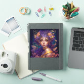 Paarse Elf Fairy Fantasy Art Sticker (iPad Cover)