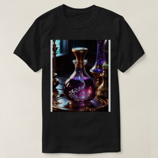 Paarse elixer in flesje t-shirt (Design voorkant)